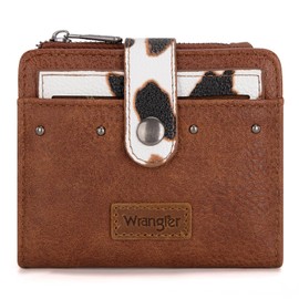Wrangler Wallet for Women Small Bifold Wallet Womens Ladies Female Credit Card Wallet with Removable ID Window WG177-W004COW
