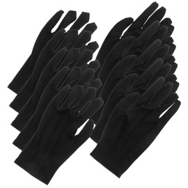 Gatuida 10pairs Black Gloves for Jewelry Handling Breathable Protective Gloves for Antiques Watches and Comfortable Fit for Inspection and Cleaning Tasks