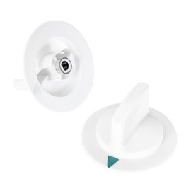 Earthtec WE1M652 Dryer Timer Control Knob(2 Pcs) Compatible with Hotpoint Dryer Knob Replacement HTDX100EM8WW HTDX100ED6WW HTDX100EM6WW HTDX100GM8WW HTDX100ED2WW Fits for GE Dryers 1264289 AP3995164