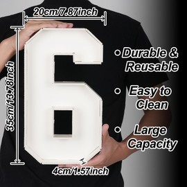 HILAVO Cardboard Number for Charcuterie, 13.7" Cardboard Number 60 Set Fillable Number for Food Paper Mache Number Boxes for Cupcake Sweet Candy 60th Birthday Anniversary Party Decorations