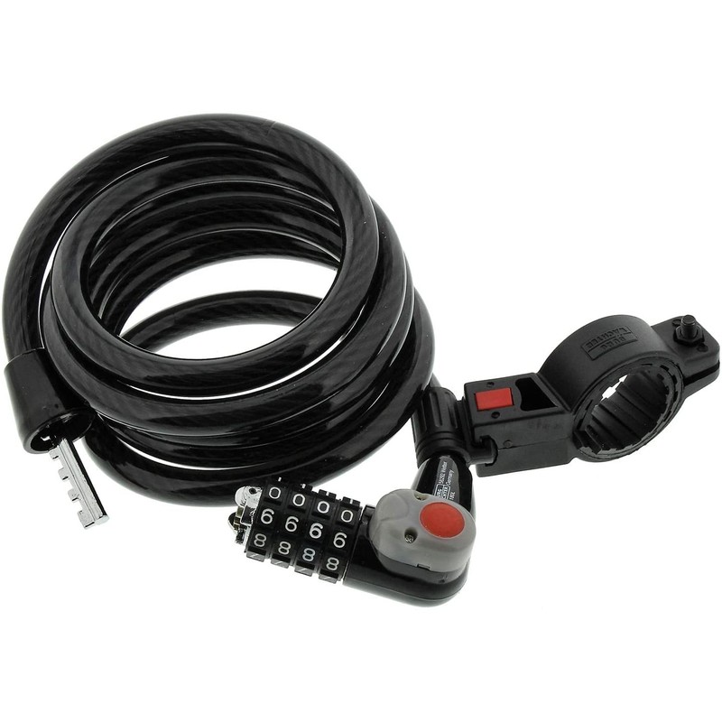 Burg-Wächter Cable Lock With Lighted Combination, 4 Digit Combination, Length: