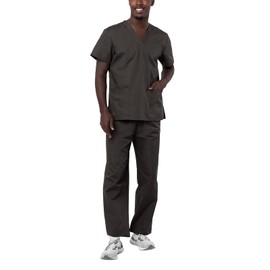 Adar Universal Unisex Scrubs - Unisex Drawstring Scrub Set - 701 - Pewter - M