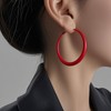 Red Hoop Earrings for Women 80s Hoop Earrings Neon Hoops