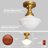 SongCiLT Modern Schoolhouse Semi Flush Mount Ceiling Light with Milk