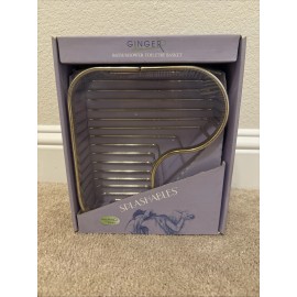 Ginger Splashables Solid Brass Large Corner Basket 505L-PVD Bathroom Shower Tray