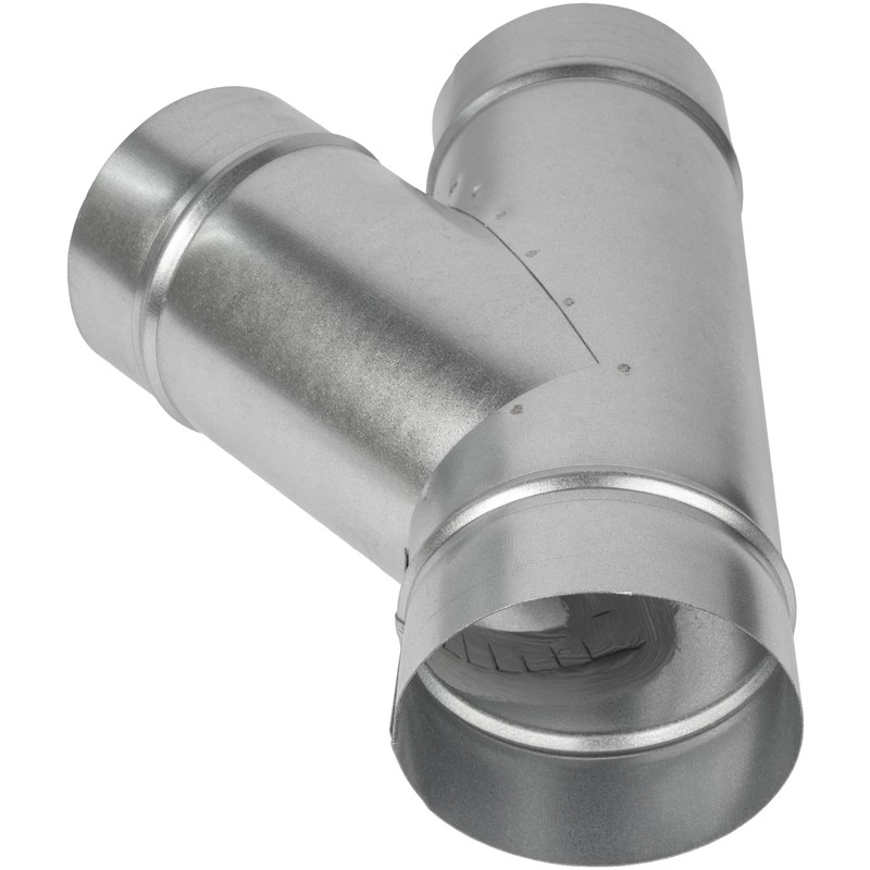 4" Inch Wye-Shape Ducting Splitter - 45 Degree Galvanized Steel