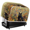 Talayituse Cat Flower Print Toaster Cover 2 Slice Wide Slot,
