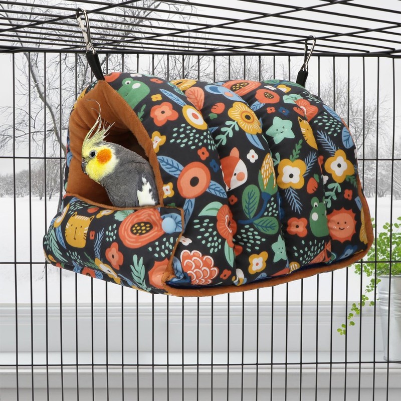 Wontee Bird Nest House Winter Warm Snuggle Hut Bird Bed
