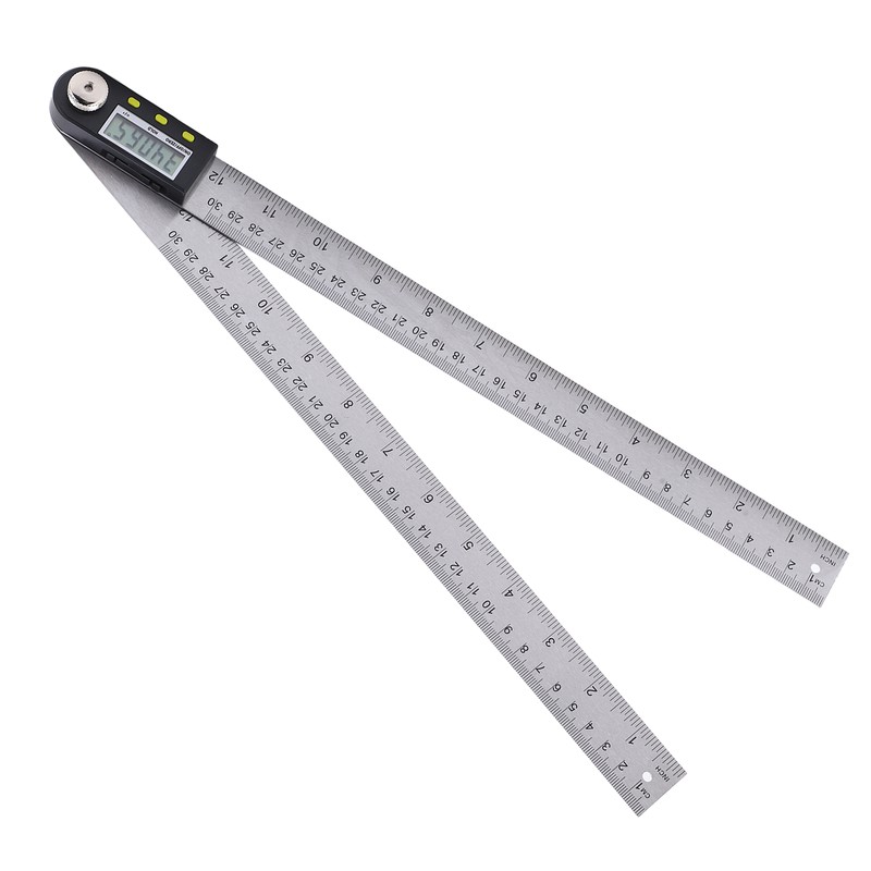 0‑300mm Digital Protractor Portable Stainless Steel LCD Angle Finder Ruler