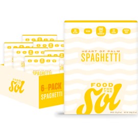 Hearts of Palm Spaghetti Pasta (6-Pack) - Delicious Keto Gluten Free Spaghetti Pasta - Healthy Pasta Alternative w/Clean Ingredients – Vegan & Keto Spaghetti Pasta - Wholesome Low Carb Meals