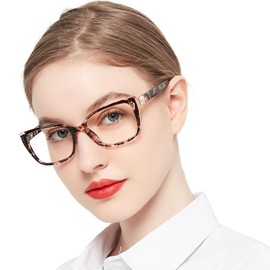 OCCI CHIARI Modern Big Frame Reading Glasses for Women Square Readers(Brown 2.5x) 1.0 1.25 1.5 1.75 2.0 2.25 2.5 2.75 3.0 3.5 4.0 5.0 6.0