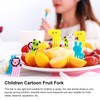 Plastic Fruit Fork, Reusable, 50 Pieces Food Fruit Fork Picks,