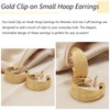 Gold Clip on Small Hoop Earrings for Women Girls Ear