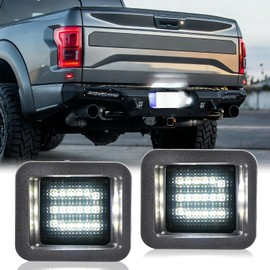 KanSmart LED License Plate Light Compatible with 2015-2020 F150 Accessories Tag Lamp License Plate Lamp Smoke Lens