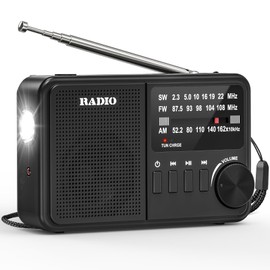Kleine Radio, AM/FM/SW Tragbares Radios, Netz und Batteriebetriebenes Radio, Mini Radios mit 3,5 mm Kopfhörerbuchse, für Jogging, Spaziergänge im Park