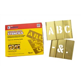 Stencil Set-Letter 6" Brass 33Pcs.