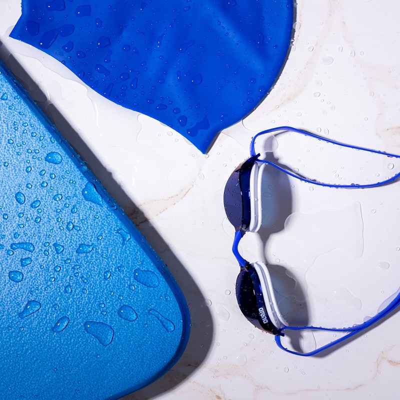 Arena Goggles Natación Python única, Blanco/Azul