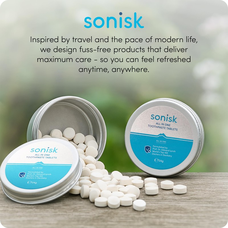 Sonisk Toothpaste Tablets – Travel-Friendly, Mess-Free Alternative to Traditional Toothpaste