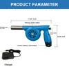 ELSOON Electric Bellows Portable Fireplace Tools 12V 5000 RPM Fan