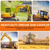 Grease Gun Coupler, 0.53"OD Grease Gun Tip, 6 Locking Jaw