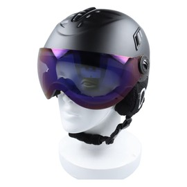 EVOLVE EVH 002 Helmet with Visor, Skiing, Snowboarding, Snowboarding, 2 Sizes, Winter Sports Goggles, Integrated Hardshell (Large/EVH 002-1LV)