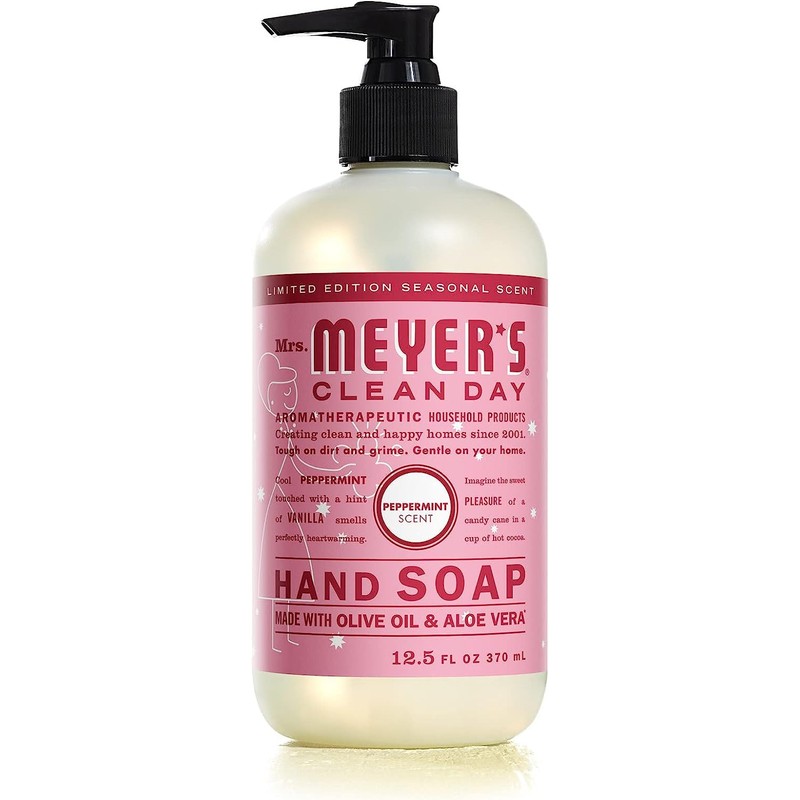Mrs. MEYER'S Liquid Hand Soap Peppermint, 12.5 Fl Oz. (Pack