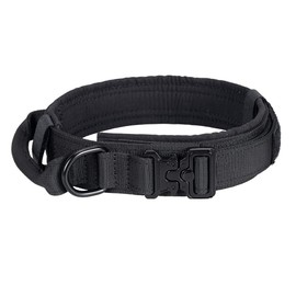 EXCELLENT ELITE SPANKER Tactical Dog Collar Nylon Adjustable K9 Collar Military Dog Collar Heavy Duty Metal Buckle with Handle