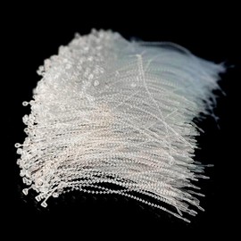 Snap Lock Pin RLECS 1000pcs 5" Clear Plastic Adjustable Beaded Tie Lock Pin Security Tag Price Label Tags Fasteners Garments Accessories