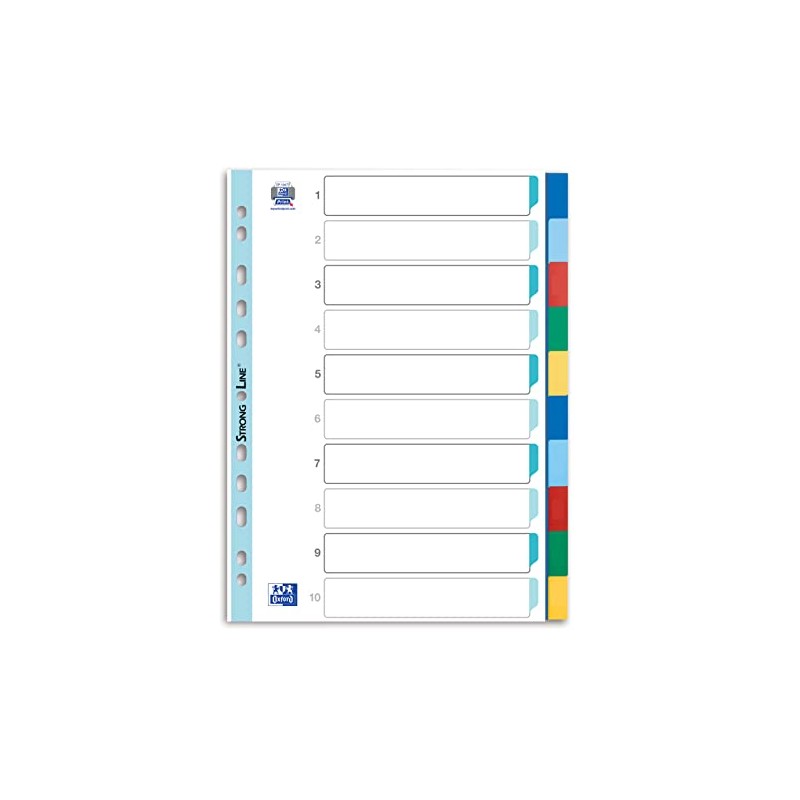 Elba Plastic Register Strong Line Blank, 10 Sheets 1 Register