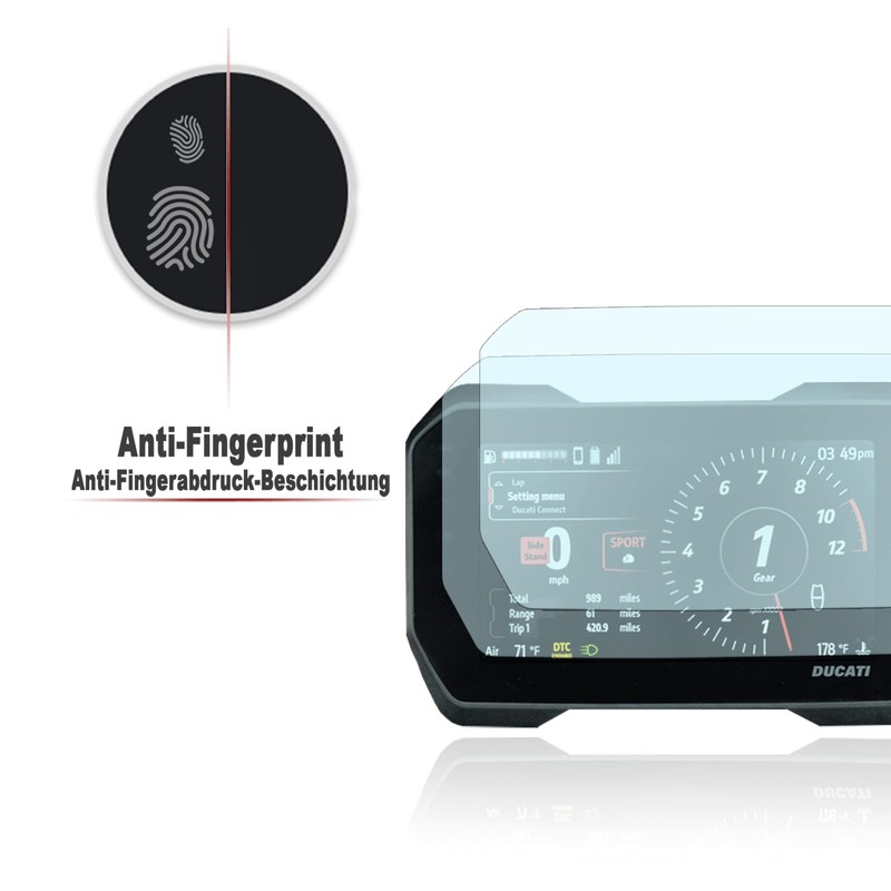Pack of 2 Speedometer Screen Protectors for Ducati Multistrada V4S