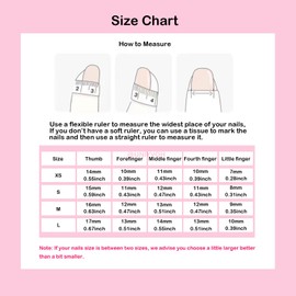 Short Square Press on Nails 3D Flower False Nails with Designs, Glitter Fake Nails Handmade Reusable Manicure Kit (Pink#Small)