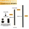 KCO Lighting M14 Threaded Extension Rod 7.89“ and 11.8" Black