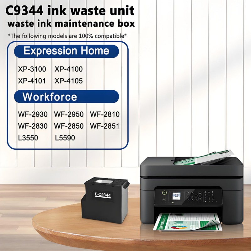 KSUMEI C9344 Maintenance Box Compatible with Workforce WF-2930 WF-2950 WF-2810
