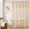 HLC.ME Harper Lace Shower Curtain for Bathroom with Floral Vine