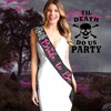Til Death Do Us Party Sash - Real Crystal Rhinestone