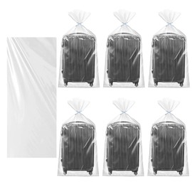 6 PCS Large Clear Plastic Bags, Large Storage Bags, Extra Large Clear Plastic Storage Bags, Flat Large Plastic Bags, Suitcase Storage Bags Furniture, Plush Toys, Office Chairs 90cm*120cm