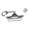 Origami Paper Boat Ship Sail Ship Flat Mini Bling Keychain