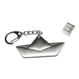 Origami Paper Boat Ship Sail Ship Flat Mini Bling Keychain