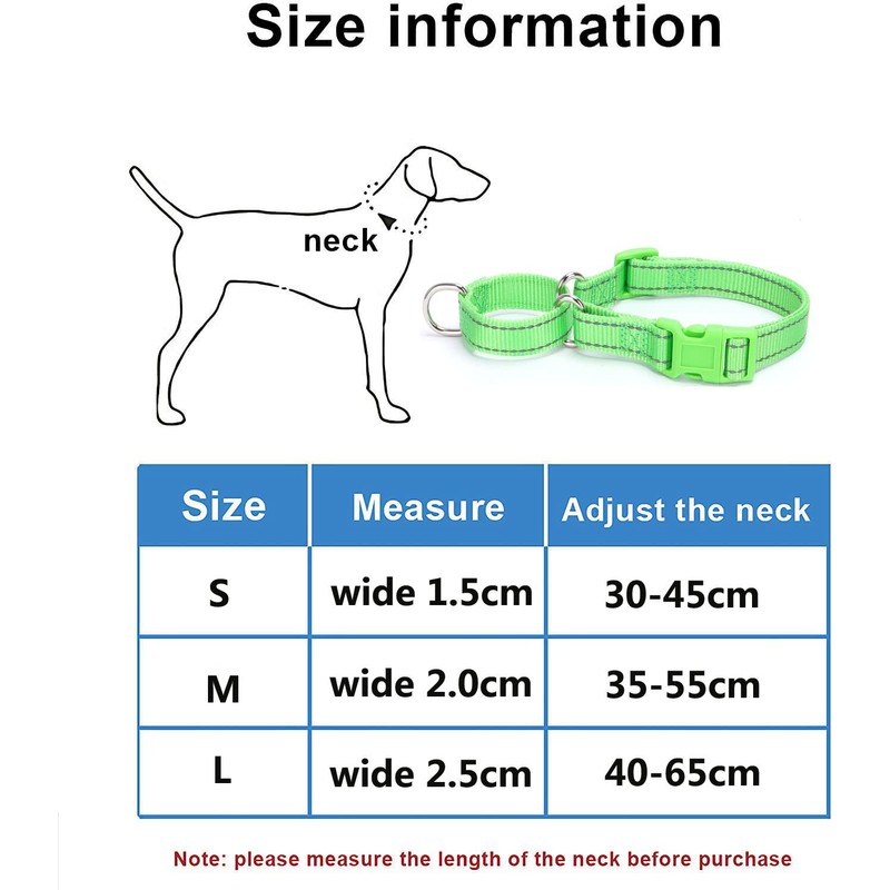 haoyueer Martingale Dog Collars - Reflective Dog Collar with Quick