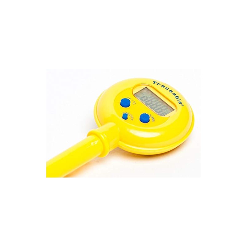 Lollipop Thermometer, TRACEABLE, F/C, -50 to 300C, 8 INCH STEM,