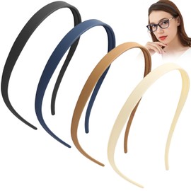 Zigzag Headband 4 Pieces, Headband for Glasses Wearers, Non-Slip Headbands, Make Up Headband, Women's Hairstyle Aid for Sports, Fitness, Daily Use, multicoloured