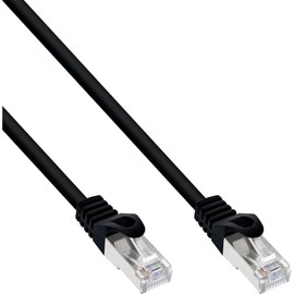 InLine® Patch cord, S-FTP, Cat. 5e, black, 25m