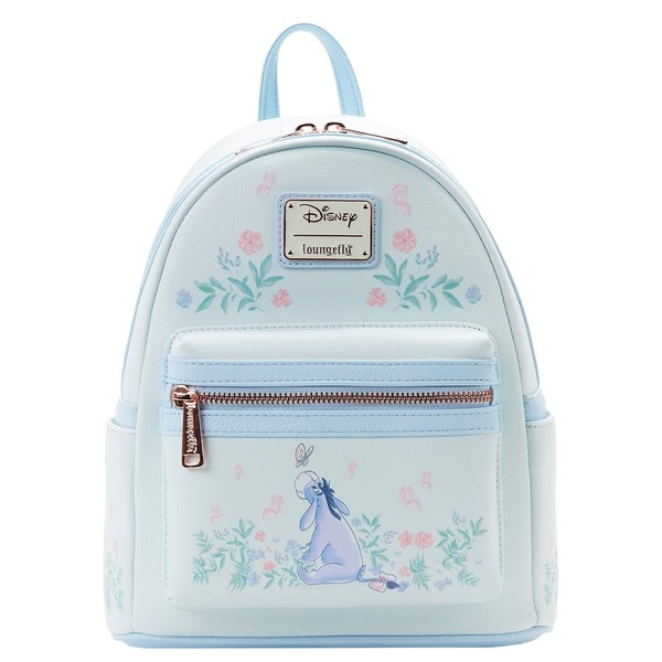 Loungefly Eeyore Mini Backpack Handbag Floral Print Double Strap Shoulder Bag