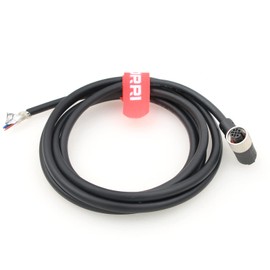 DRRI Industrial Sensor Cable M12 4-Pin Female A-Code Aviation Connector Right Angel to Open end Electrical Shielded Overmolded Cable