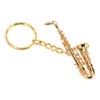Saxophone Pendant Keychain, Portable, Funny Brass Miniature Saxophone Musical Instrument