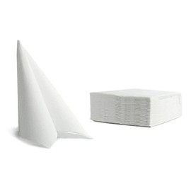 Napkins 38 x 38 cm Soft Point Plain White Pack of 50