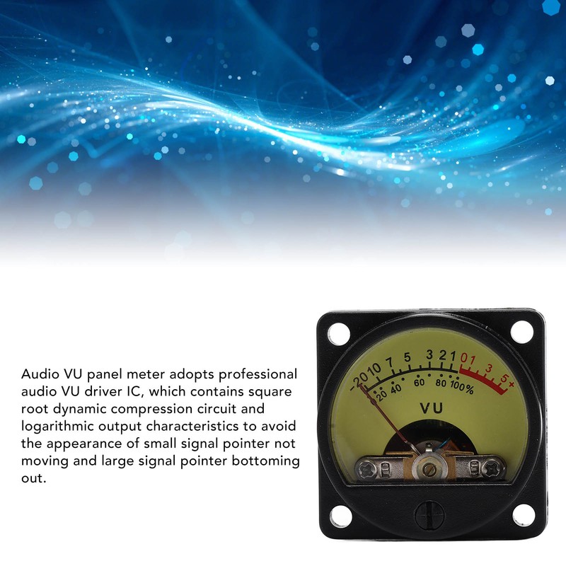 VU Panel Meter 500UA Warm Back Light Recording 5DB Drive