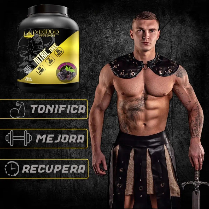 Óxido Nítrico Vikingo Supplement Polvo Sabor Mora