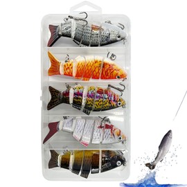 Fishing Lures for Bass Trout | Realistic Swimming Lures Slow Sinking Crankbaits, Hard Fake Baits, Fishing Gear for Freshwater & Saltwater Fishing