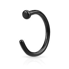 Autiga Nose Ring Nose Piercing Horseshoe Ring Nose Hoop, Stainless Steel